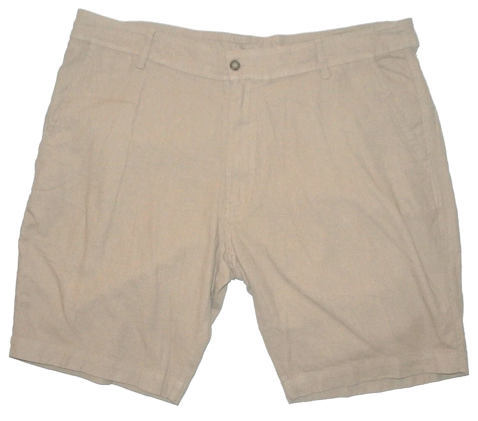 Pantalones cortos informales Toscano 38 de lino y algodón tostado para hombre nuevos sin etiquetas  Foto 1 de 4