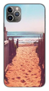 Coque en silicone imprimée compatible Apple iPhone 11 Pro Max Chemin de plage - Photo 1 sur 3