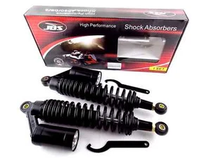 YAMAHA TT500 365mm JBS REAR AIR NITROGEN CELL SHOCK ABSORBERS BLK - Picture 1 of 4