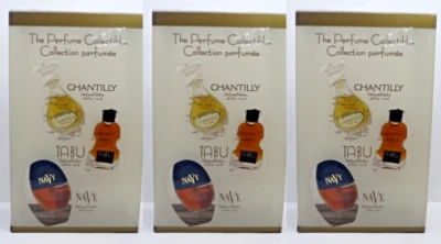 LOS COLECCIONABLES PERFUMES - JUEGO DE REGALO CHANTILLY, TABÚ Y AZUL MARINO EN CAJA (LOTE DE 3) Foto 1 de 3