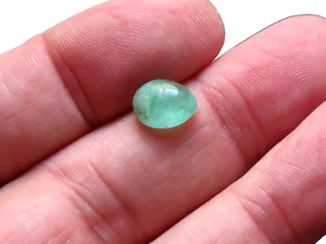 esmeralda colombiana redonda de 2.1 ct - natural sin tratar CABUCHON - Imagen 1 de 18