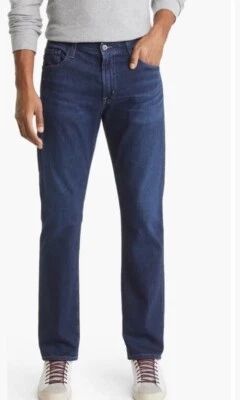 Jean recto ajustado azul AG Adriano Goldschmied Everett nuevo con etiquetas para hombre talla 31X34 Foto 1 de 4