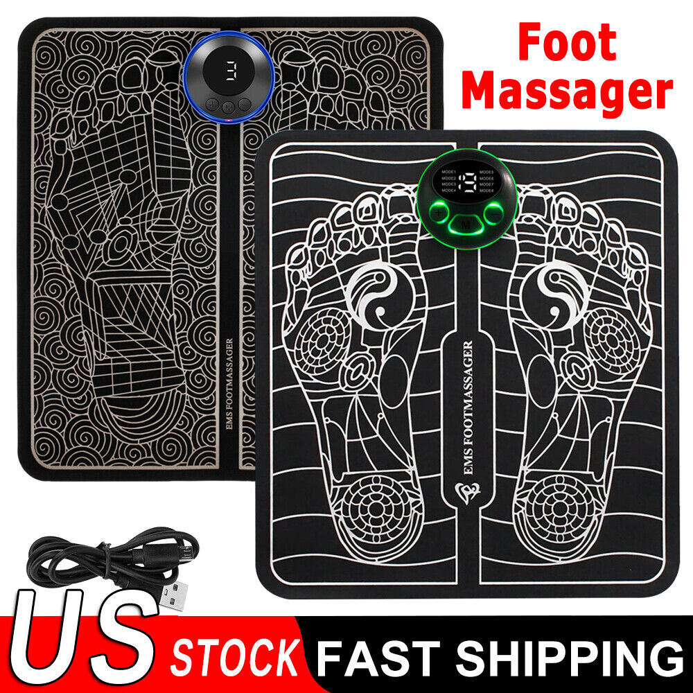 Wireless EMS Electric Foot Massager Pad Blood Circulation Muscle Stimulator Mats