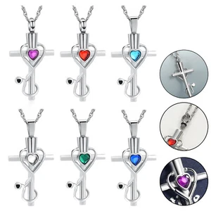 Medicine Themed Stethoscope Pendant Urn Necklace Doctor Nurse Urn Necklace Gifts - Picture 1 of 46