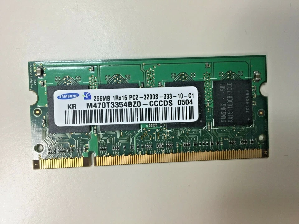 Samsung 256MB M470T3354BZ0-CD5 1Rx16 PC2-3200S-333-10-C1 Memory RAM - Image 1 of 2