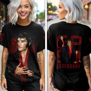 Elvis Presley Retro Mic 3D Vintage Music Apparel - Picture 1 of 2