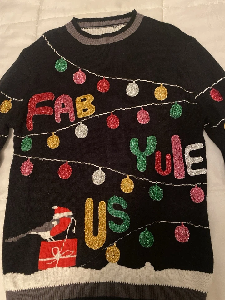 🎄 Fab Yule Us Feo Navidad Suéter Fiesta Luces Brillantes Talla L Foto 1 de 4