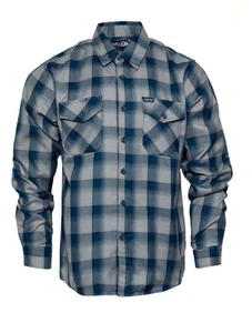 DIXXON Flannel "Mighty Mo" Men's LRG Plaid Button USS Missouri Navy Shirt - Picture 1 of 9