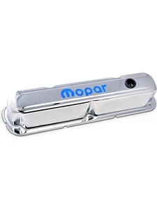 Mopar Performance Valve Covers Steel Chrome Mopar Logo Mopar Small Blo (440-905) - Picture 1 of 12