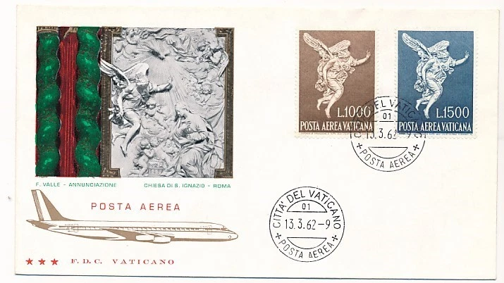 D222573 Sculptures Ignazio FDC Vatican City 1962 - Image 1 of 1