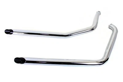 Juego de tubos de arrastre de escape con puntas cortas negras para Harley Davidson Foto 1 de 4