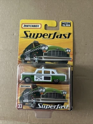 Matchbox SuperFast #33 Checker Cab verde 1:64 diecast Foto 1 de 4
