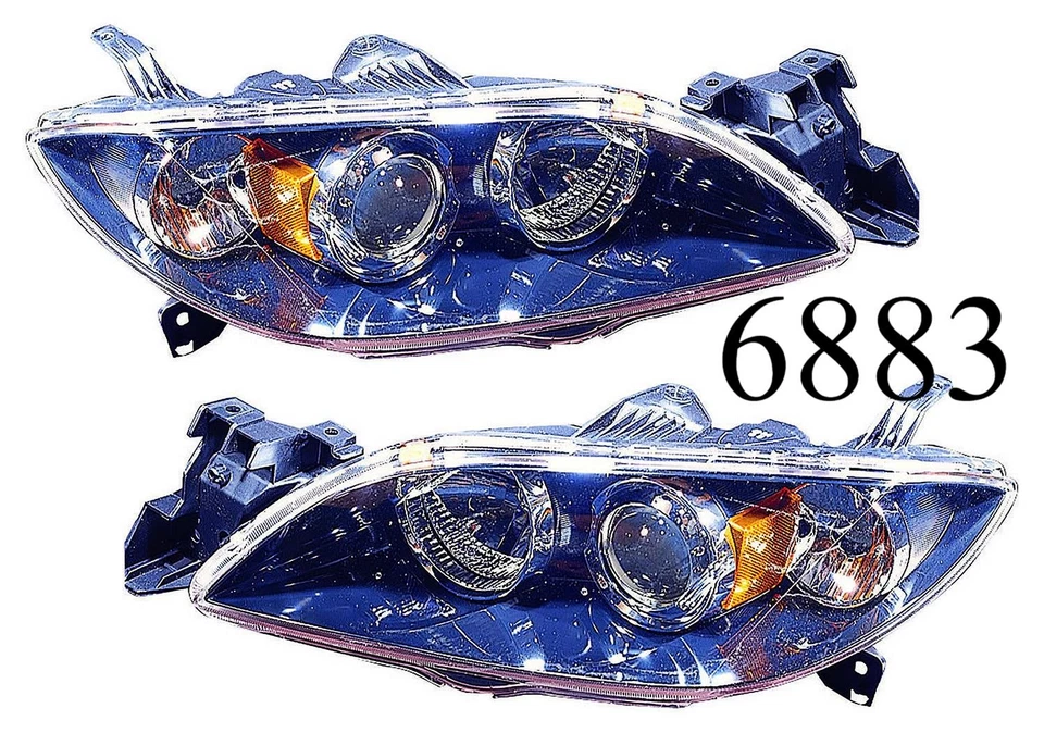 Juego de pares de faros delanteros para Mazda 2004 2005 2006 sedán 04 05 06 Foto 1 de 1