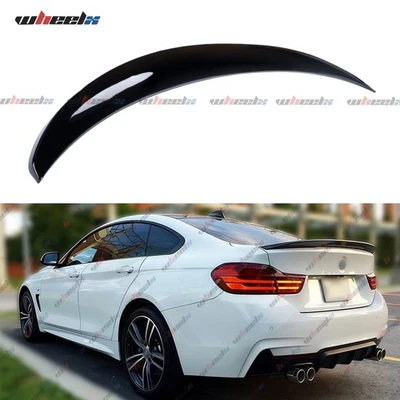 WHEELX Rear Spoiler Wing Lip For BMW 4 Series F36 2014-20 Gran Coupe 4 Door Gloss Black