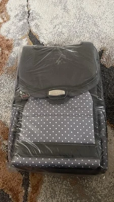 NUEVA Mochila Pañales Grande 18” Premium Gris Lunares Foto 1 de 4