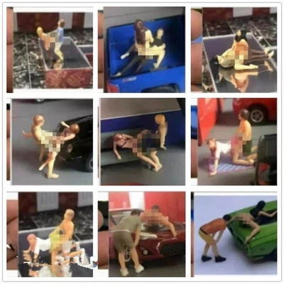 1/64 2 PIEZAS Escena Accesorios Amantes Hombre Niña Miniaturas Figuras Modelo Para Coches Vehículos Foto 1 de 4