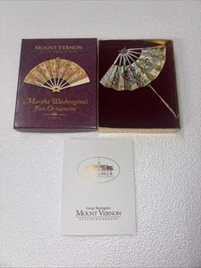 NEW 2002 Martha Washington's Fan Ornament, Mount Vernon 24KT. Gold Finish - Picture 1 of 3