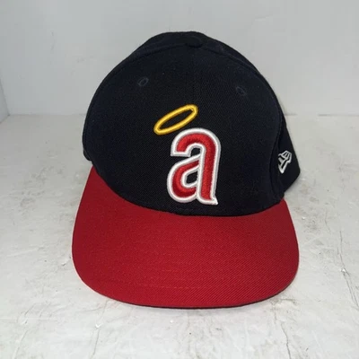 California Angels New Era Navy Cooperstown Collection Red Fitted Hat 7 1/8 - Image 1 of 4