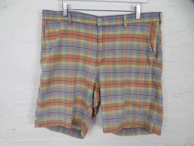 Bills Khakis 短裤男式 38 多色格子马德拉斯平前制造美国斜纹布 — 第 1/4 张图片