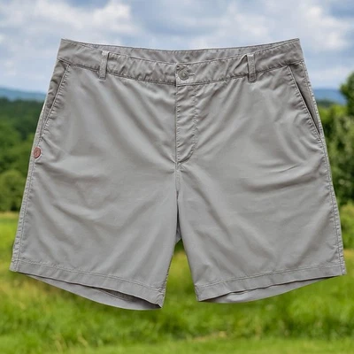 Шорты Rhone Resort 7 дюймов по внутреннему шву серые функциональные для гольфа эластичные мужские размер 34 - Изображение 1 из 4
