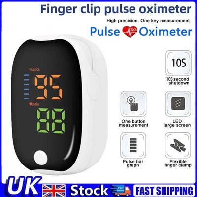 LED Finger Pulse Oximeter Blood Oxygen SpO2 Monitor Heart Rate