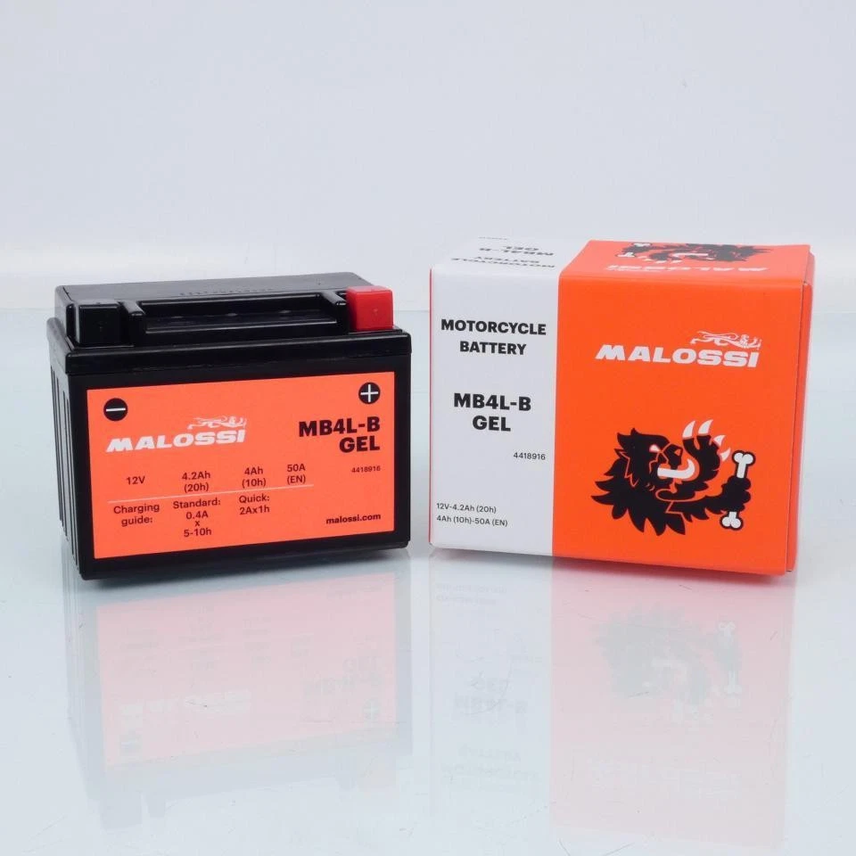 Batterie SLA Malossi pour Moto Derbi 50 Gpr Replica 1999 à 2001 YB4L-B Gel / 12V - Photo 1/1