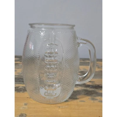 Taza de vidrio de fútbol jarra transparente grande pesada taza de fútbol jarrón de regalo nuevo Foto 1 de 2