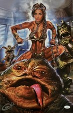 Slave Leia 13x19 Limited Lithograph Signed By Greg Horn Jsa
