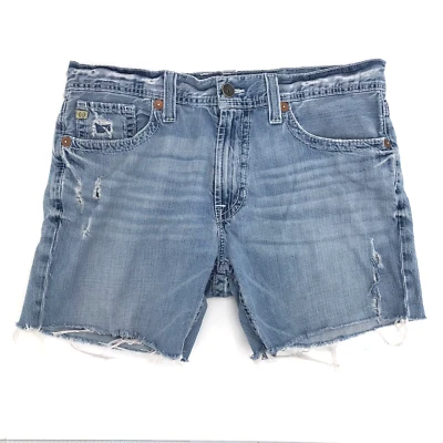 Pantalones Cortos de Jean Para Hombres 36x6 Big Star Pioneer Corte Azul Lavado Claro Denim Foto 1 de 4