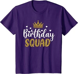 Birthday Squad Party Matching Family Group Bday Team Youth Unisex T-shirt - Picture 1 of 5