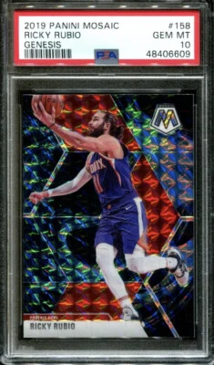 2019 PANINI MOSAIC GENESIS #158 RICKY RUBIO SUNS PSA 10 Gem Mint LOW POP *5 - Image 1 of 2
