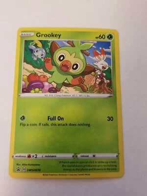 GROOKEY SWSH070 Sword Shield Holo Rare Promo Pokemon Card Near Mint - Image 1 of 2