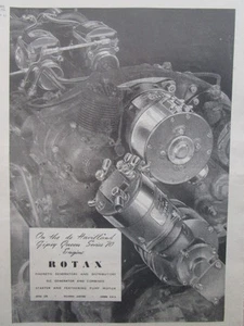 12/1945 PUB ROTAX DE HAVILLAND GIPSY QUEEN SERIES 70 ENGINE MAGNETO GENERATOR AD - Picture 1 of 1