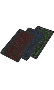 Arteck HB030B Universal Slim Portable Wireless 3.0 7-Color Backlit Keyboard -... - Picture 1 of 6