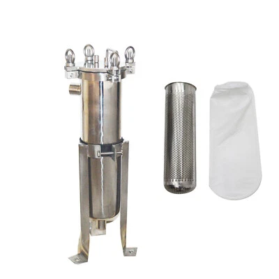 #4 Carcasa de filtro de bolsa 304 acero inoxidable 1" NPT ENTRADA/SALIDA 120 psi tapa de placa plana Foto 1 de 4