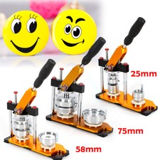 25mm Manual Button Maker Badge Punch Press Machine W/ 100 Circle Button Parts