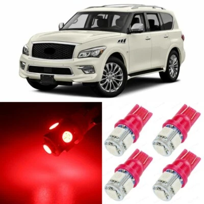 15 x Pacote de Luzes LED Internas Ultra VERMELHAS para 2011 - 2018 Infiniti QX56 QX80 - Imagem 1 de 4