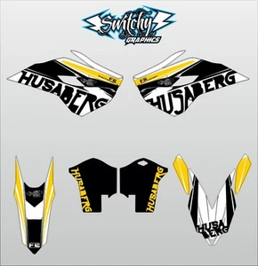 Graphics Sticker Kit Black Husaberg FE TE 2013 2014 2015 - Picture 1 of 1