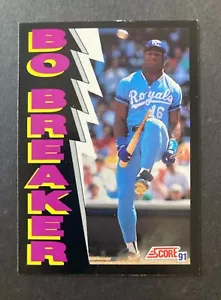 BO JACKSON KANSAS CITY ROYALS 1991 SCORE BASEBALL BO BREAKER CARD #773 -#03104G - Picture 1 of 2
