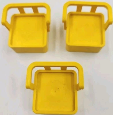 3 LEGO Duplo YELLOW CHAIR SEAT Furniture Chair House Table Living  - Image 1 of 4