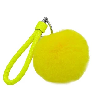 Pom Pom Rabbit Fur Ball Fluffy Ring Handbag Key Chain Bag accessories KeyChain - Imagen 1 de 1