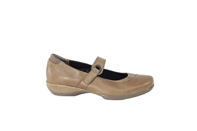 Aetrex Shoes sz 9 Women Leather Mary Jane Flat Comfort Walking work tan - Image 1 of 4