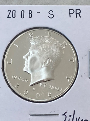 2008 S  Proof 90% Silver Kennedy Half Dollar Free Shipping! Cover