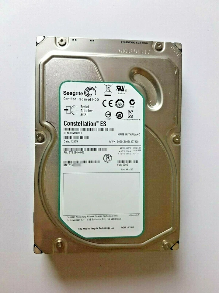 1 SAS Seagate Constellation It ST1000NM0001 7200rpm 64MB 3.5 " - Image 1 of 1