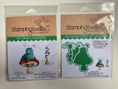 Stamping Bella Cling Rubber Stamp and Die Set ODDBALL Caterpillar eb834 - Image 1 of 2
