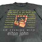 Vintage crazy faded Elton John 90s music band concert t shirt 