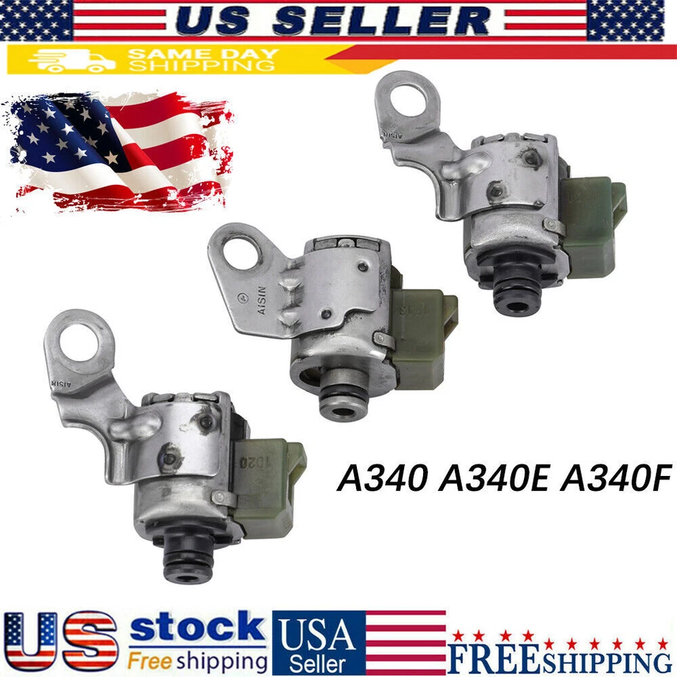 Solenoide de transmisión A340 AW4 3 piezas para Jeep Cherokee Shift TCC A340E de 1985-up Foto 1 de 4