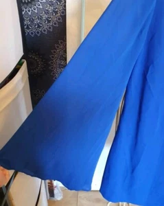 Oasis Blue Summer Dress Size 8 Short Length Cobalt Flared Sleeves - Picture 1 of 14