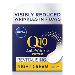 Nivea Q10 Anti Wrinkle Night Cream 1.7 Fl Oz Pack of 2 for Sensitive Skin - Picture 1 of 1
