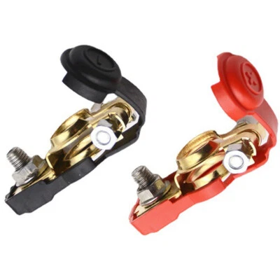 Conector de clip de abrazadera de cable de coche terminal de batería positivo nagativo ajustable 2 piezas Foto 1 de 4